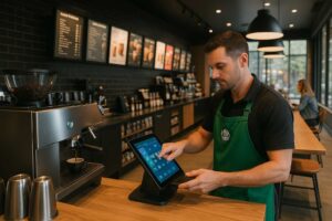 Sob o comando de Brian Niccol, a Starbucks investe em inteligência artificial para apoiar baristas e tornar suas operações mais eficientes sem perder o toque humano.